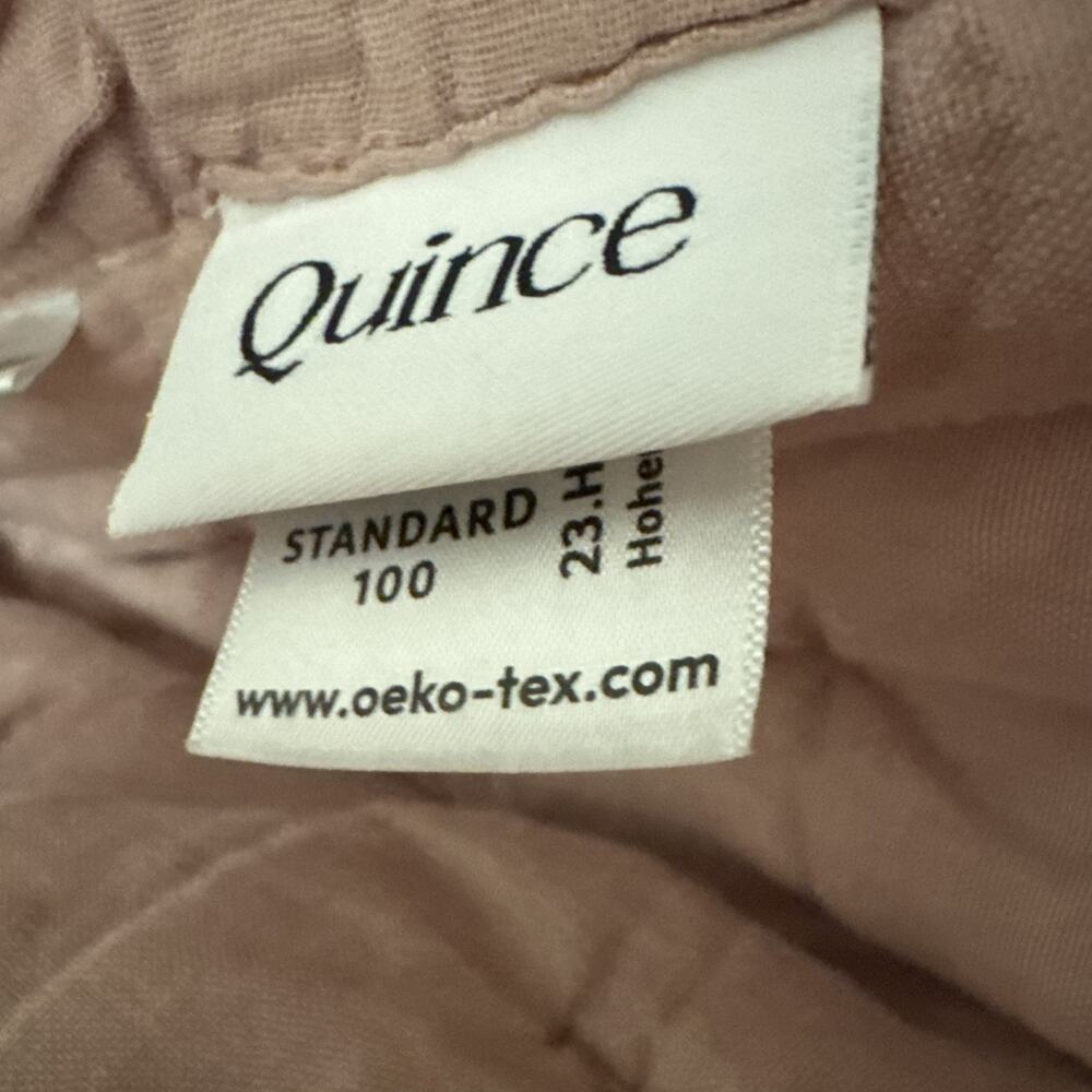 NWOT QUINCE EUROPEAN LINEN DREAM QUILT 2 SHAMS FULL / QUEEN DUSTY MAUVE MSRP 200 - Picture 4 of 7